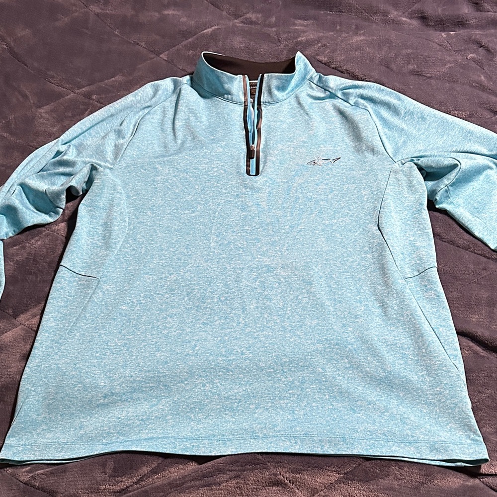 Men’s Greg Norman Light Blue Quarter Zip